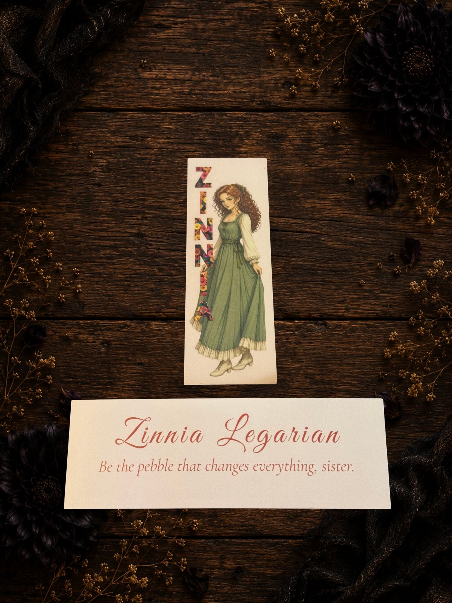 Destiny's Awakening Bookmark | Zinnia